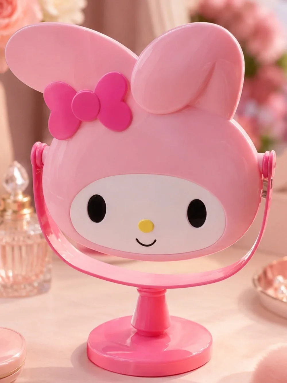 My Melody Pink Tabletop Vanity Mirror Kawaii Sanrio Decor NWT
